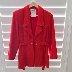 CHANEL Jacket Size 36 Red